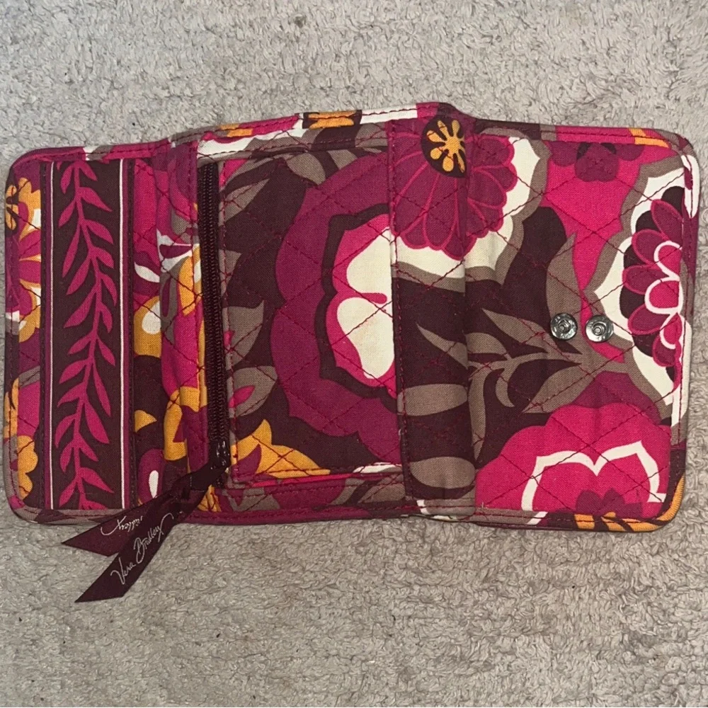 Vera Bradley Pink and Brown Tri-Fold Wallet - Picture 6 of 6